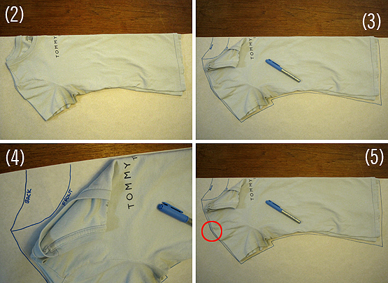 How to Draft and Sew a Dolman Sleeve Tee - Step 1