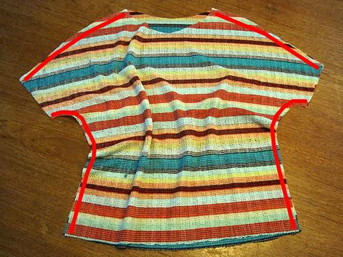 How to Draft and Sew a Dolman Sleeve Tee - Step 9