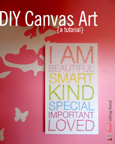 Thread Riding Hood - DIY Canvas Art (a tutorial)