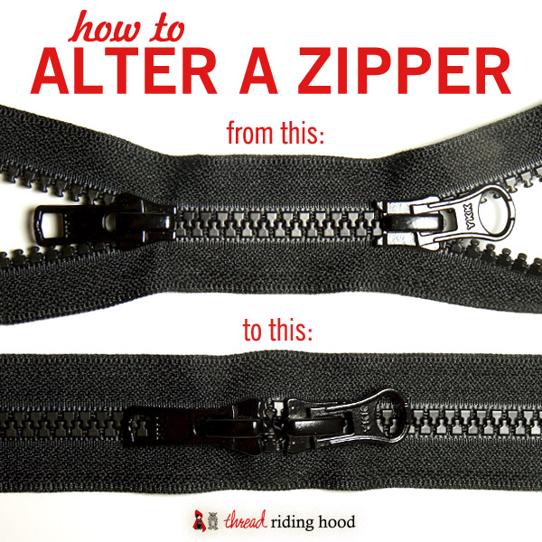 Thread Riding Hood - Alter a Zipper Tutorial