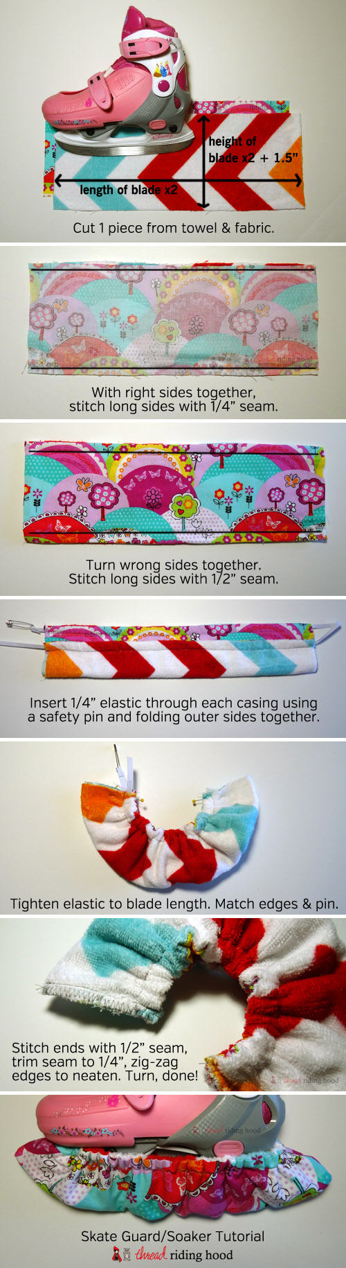 Thread Riding Hood - Skate Guard Tutorial Steps