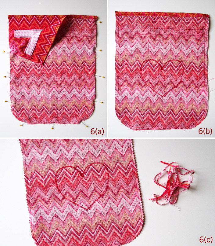 Thread Riding Hood - Easy Drawstring Bag Tutorial Step 6