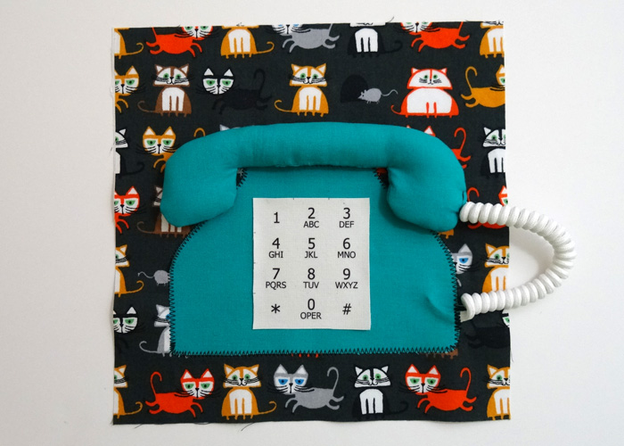 Quiet Book Sew-Along - Telephone Pages - Step 12