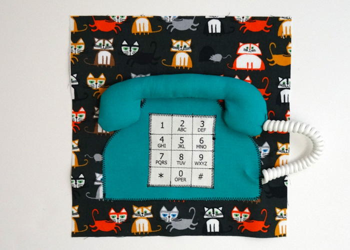 Quiet Book Sew-Along - Telephone Pages - Step 13