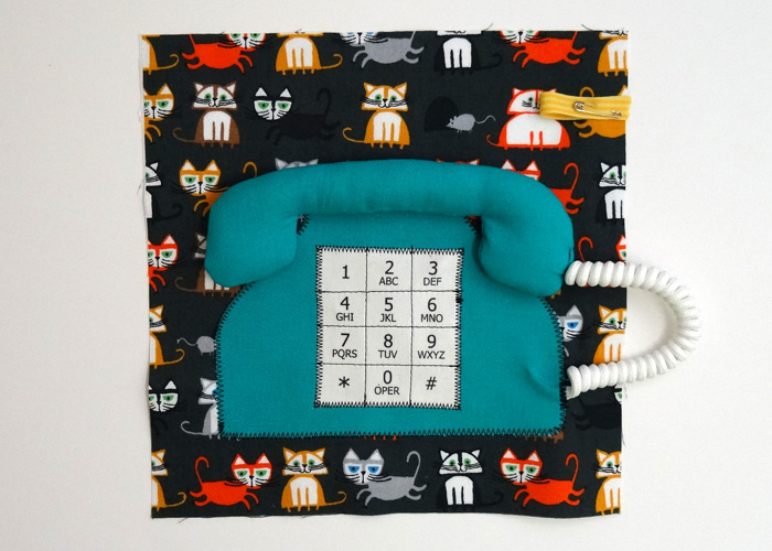 Quiet Book Sew-Along - Telephone Pages - Step 14