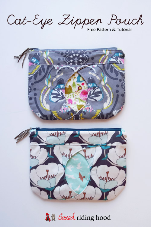 Thread Riding Hood: Cat-Eye Zipper Pouch, Free Tutorial