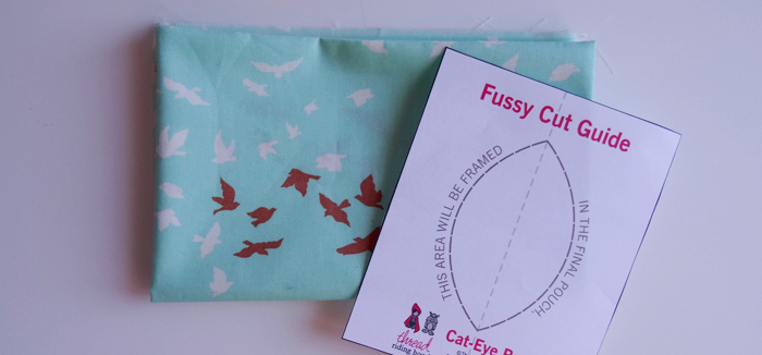 TRH Cat-Eye Pouch Tutorial - Fussy Cut 1