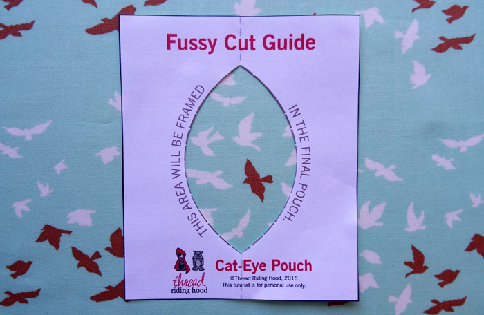 TRH Cat-Eye Pouch Tutorial - Fussy Cut 2