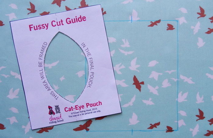 TRH Cat-Eye Pouch Tutorial - Fussy Cut 4