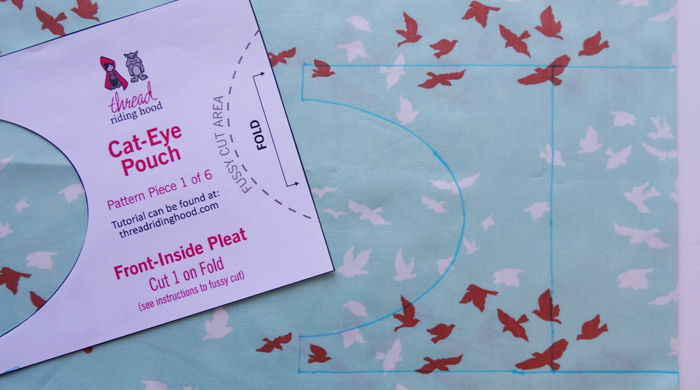 TRH Cat-Eye Pouch Tutorial - Fussy Cut 5