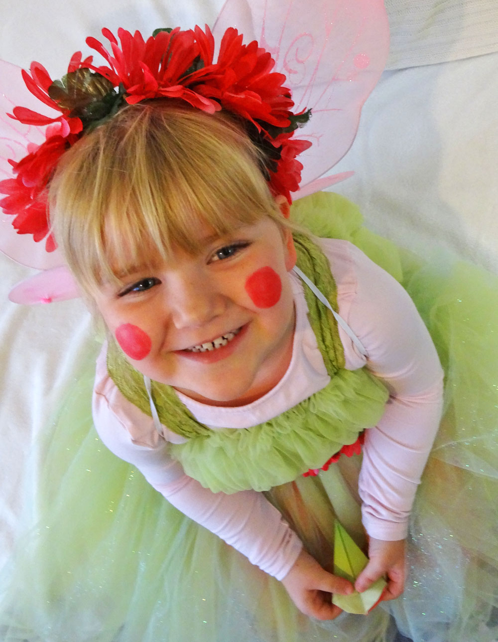 Garden Fairy Costume Smiling