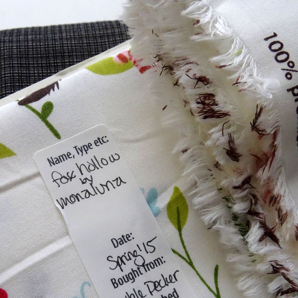 Monaluna Fox Hollow Closeup Fabric Label