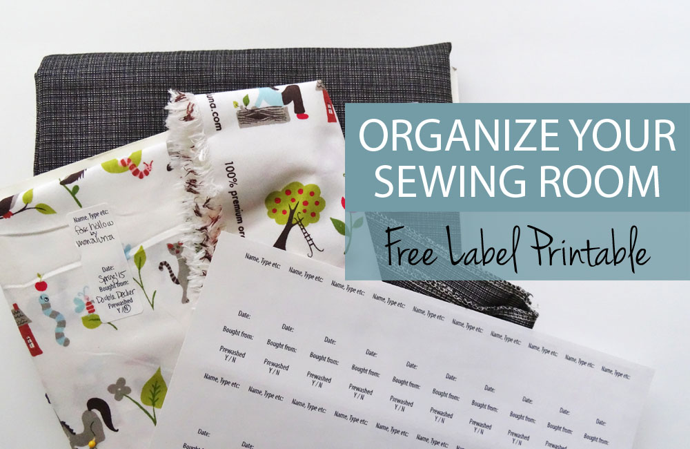 Organize Your Sewing Room - Free Label Printable