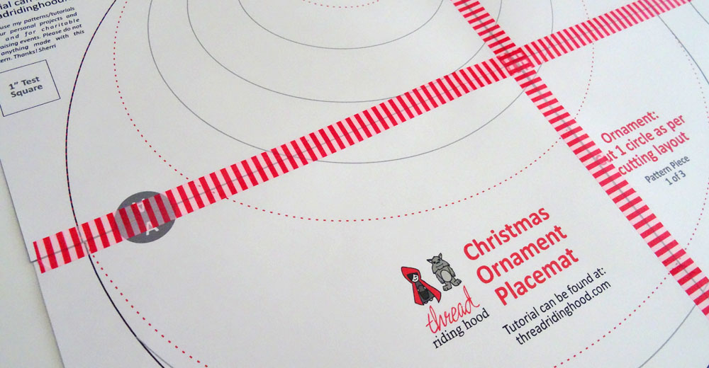 Christmas Ornament Placemat Tutorial - Pattern PDF 2