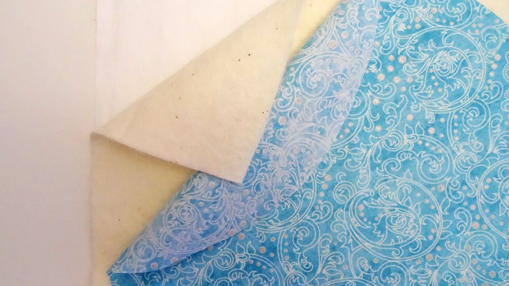 Christmas Ornament Placemat Tutorial - Layer Batting