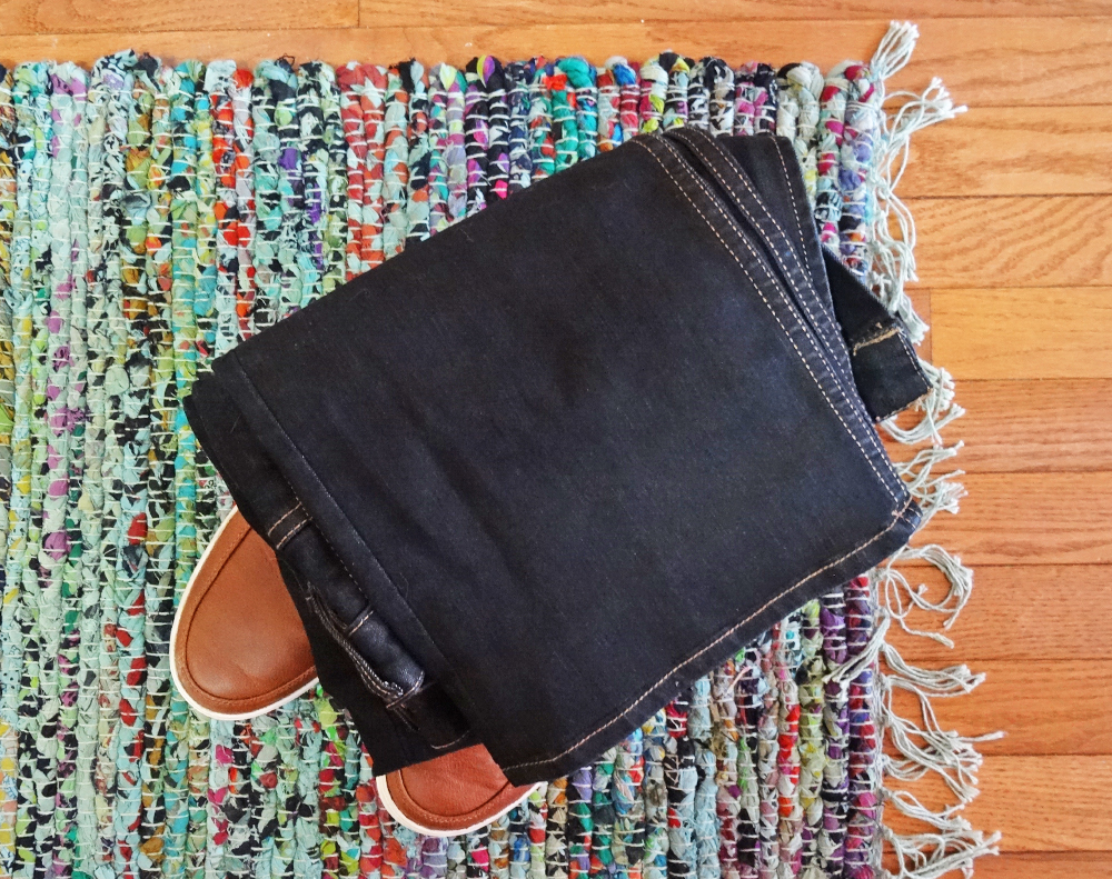 Hemming Jeans Top View