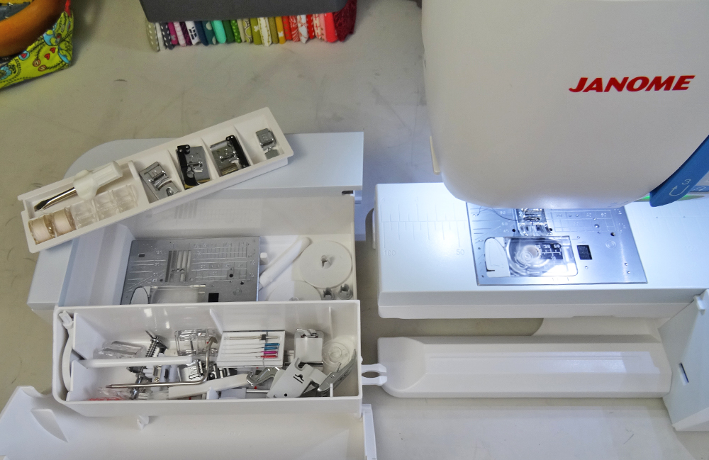 Janome Skyline S7 Storage Underneath
