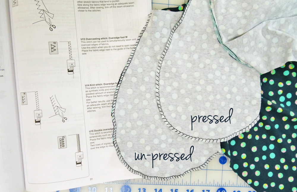 Press Knits to Lessen Stretched Seams