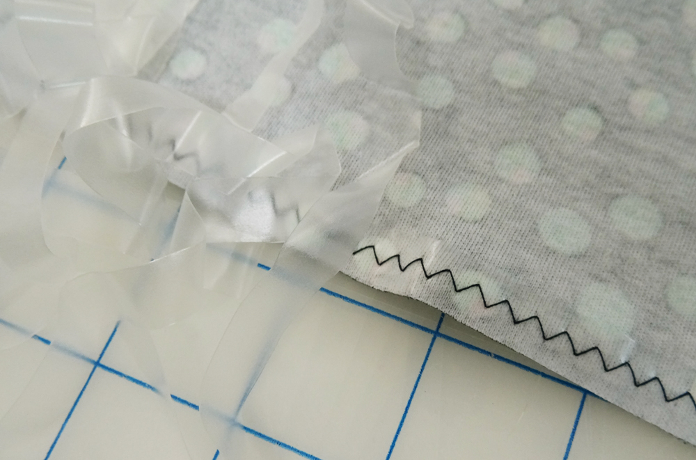 Use Clear Elastic to stop knits from overstretching