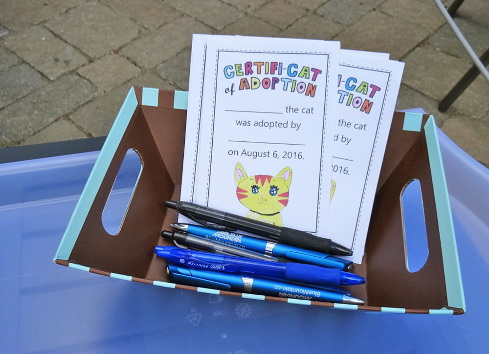 Cat Party - Certifi-cat of Adoption