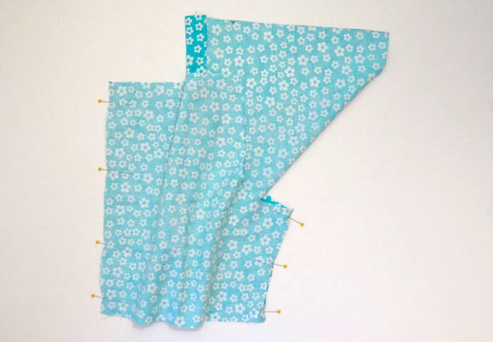8 Match and sew inner leg and side seam