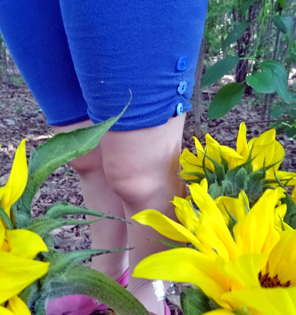 Mended Leggings with Ruching