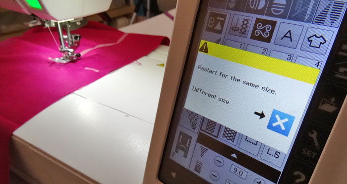 Repeat the memorized stitch length