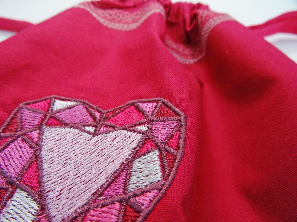 Drawstring Backpack Tutorial Embroidery Close Up