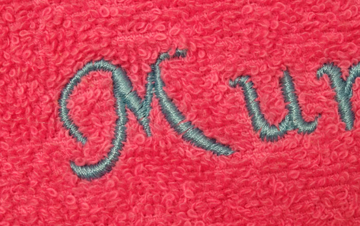 Embroidered Towel with Topper