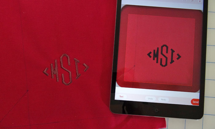 Embroider with exact placement