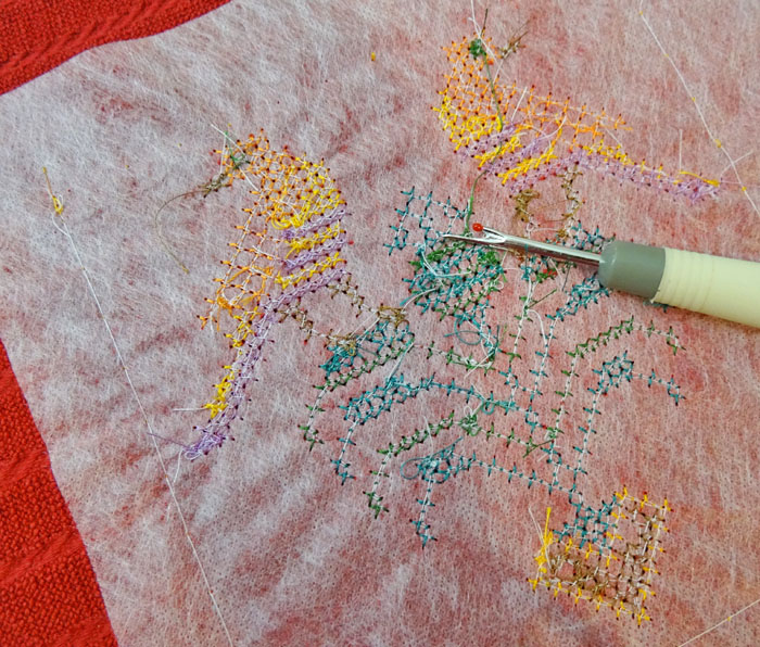 Remove Basting from Back