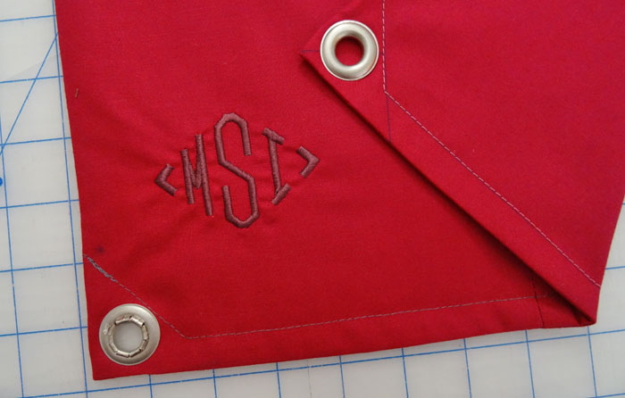 Attach the grommets to your bag