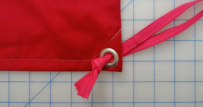 Knot right side strap in place