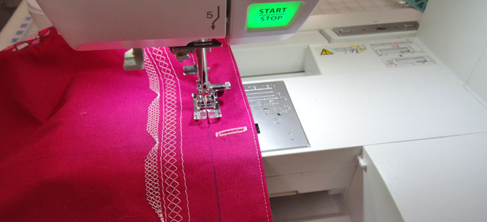 Edgestitch and stitch the casing