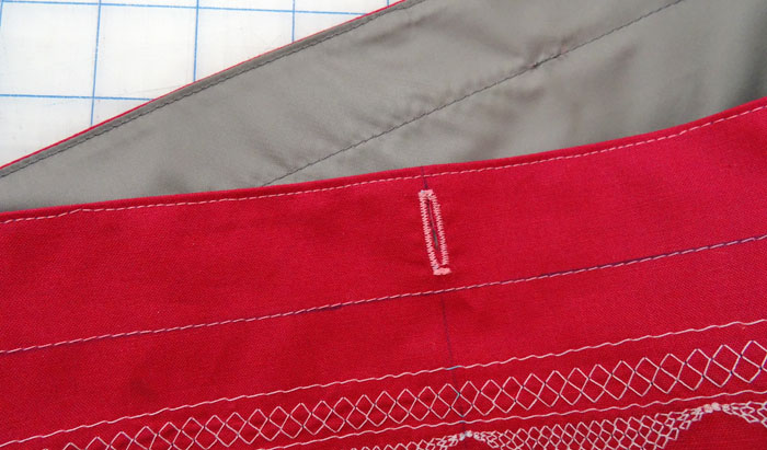 Check the buttonhole placement