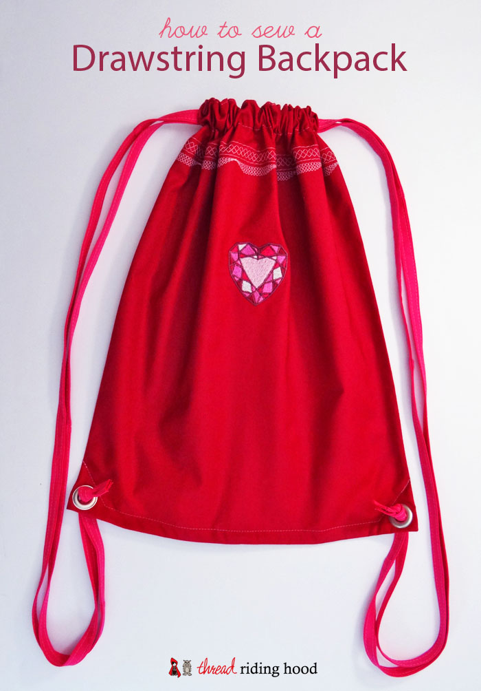 Sew a Drawstring Backpack Tutorial - Thread Riding Hood