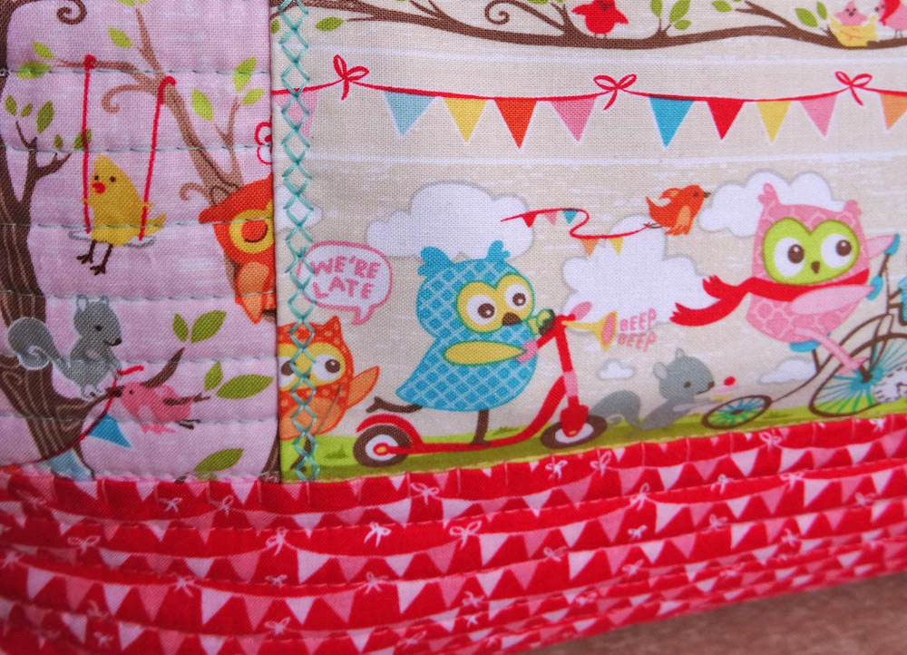 Pink Cargo Duffle Pocket Stitching Detail