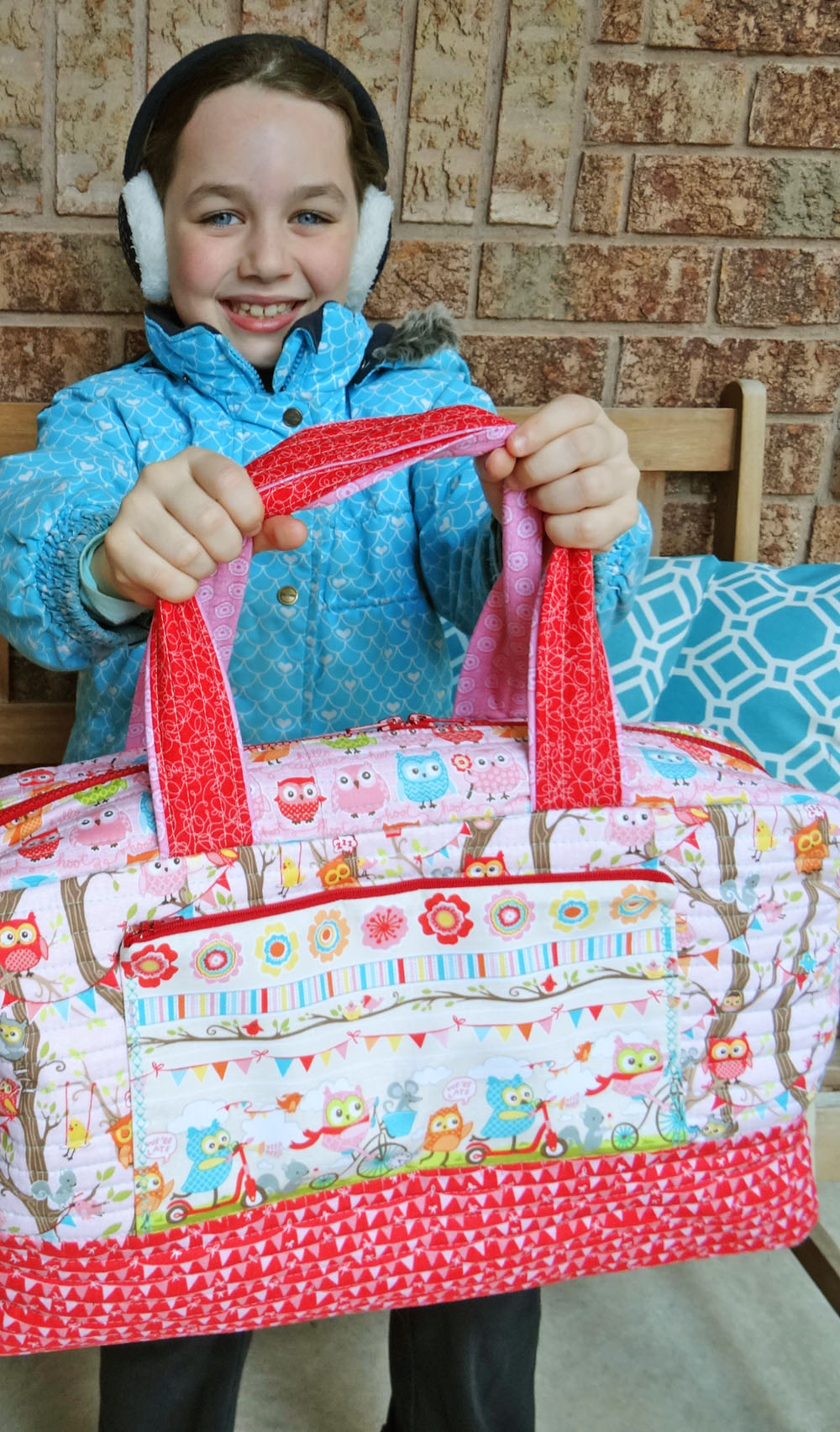 Pink Tree Party Cargo Duffle