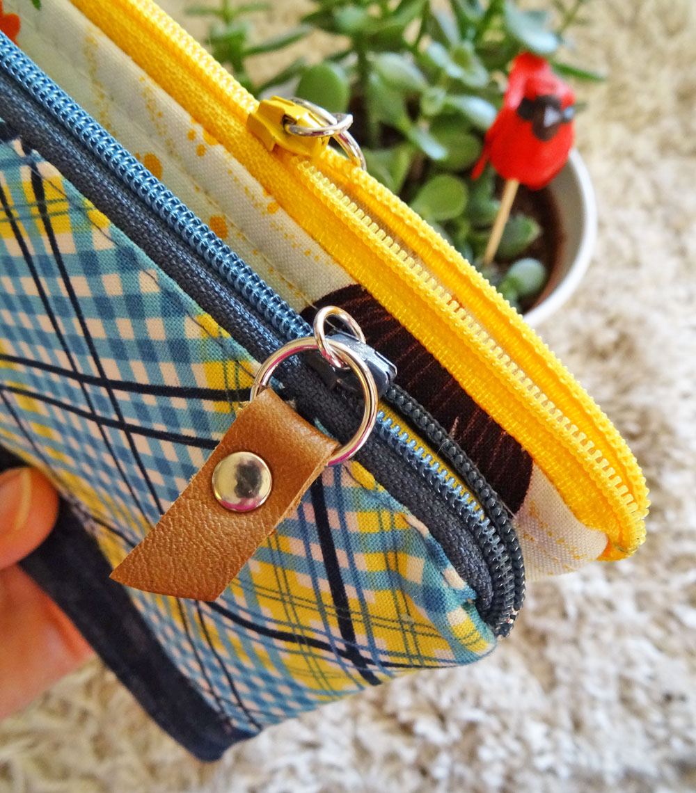 Pouch Teacher Gift with Leather Zipper Pull