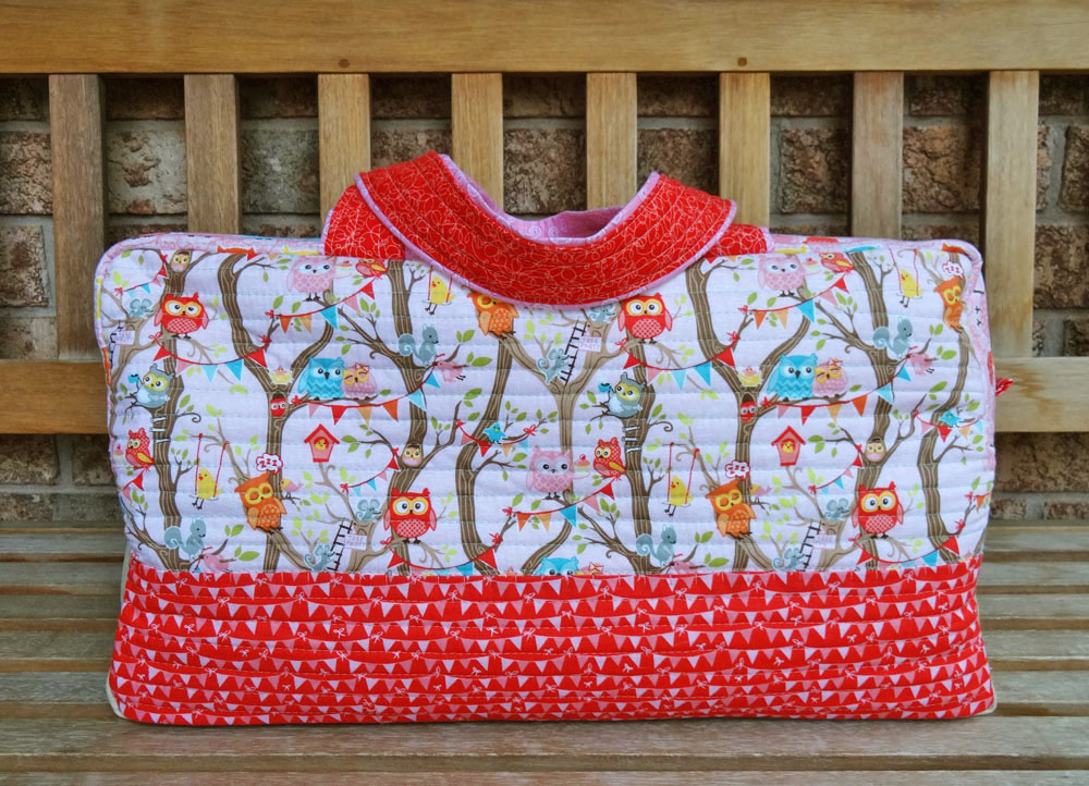 Tree Party Owl Bunting Cargo Duffle in Pink