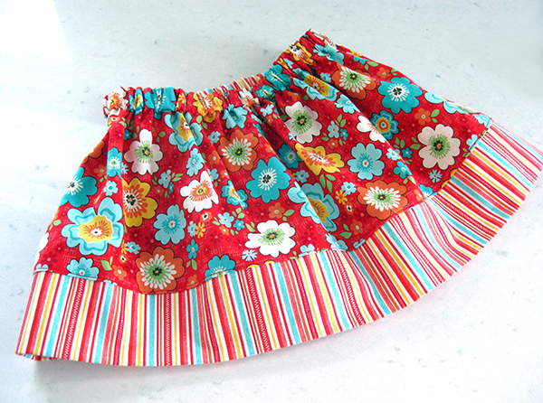 Fat Quarter Skirt - Size 4 - Kelly