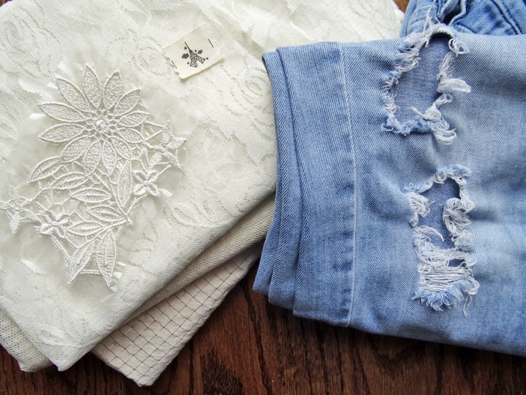 Jean Embellishing Supplies Jean Embellishing Supplies, visible mending