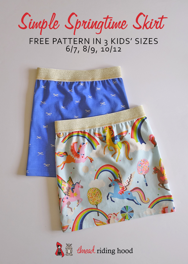 Free Elastic Waist Skirt Pattern in 3 Sizes Free Elastic Waist Skirt Pattern in 3 Sizes for Kids