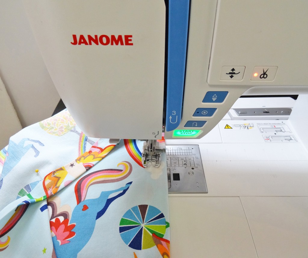 Stitch the hem Stitch the hem