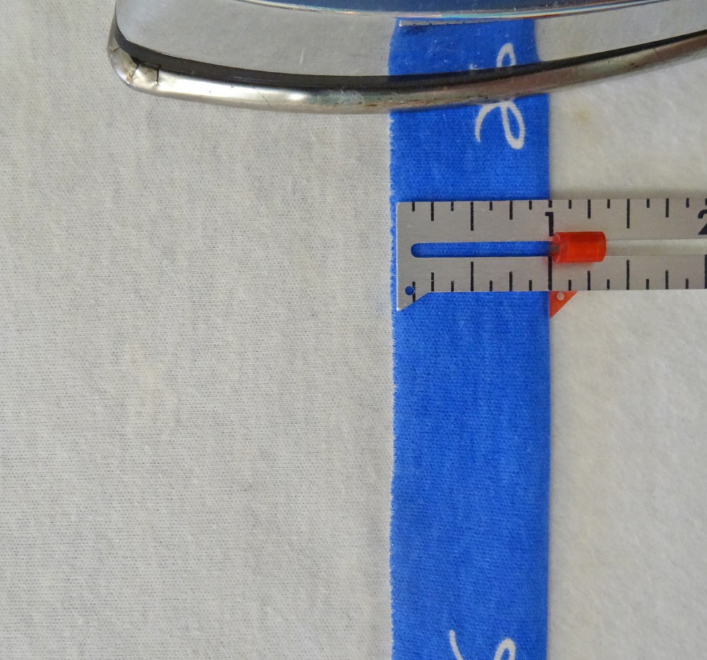 Press knit hem up 1 inch Press knit hem up 1 inch