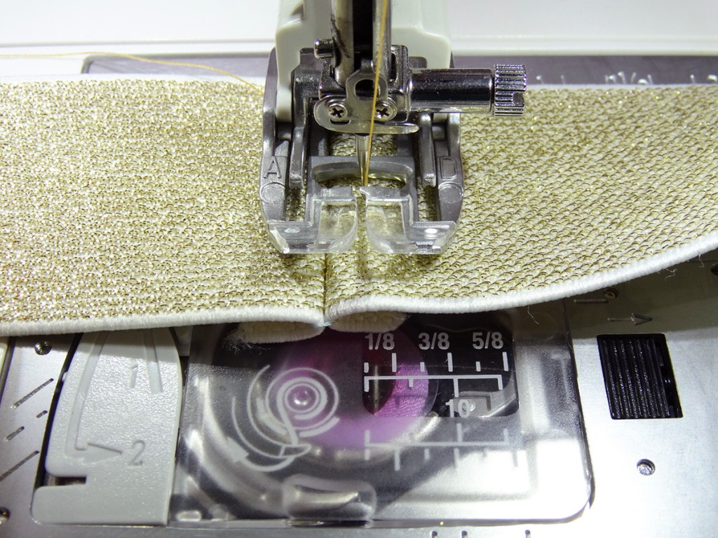 Open Seam allowance and stitch elastic Open Seam allowance and stitch elastic