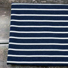 NAVY-CREAM STRIPE - FRENCH TERRY