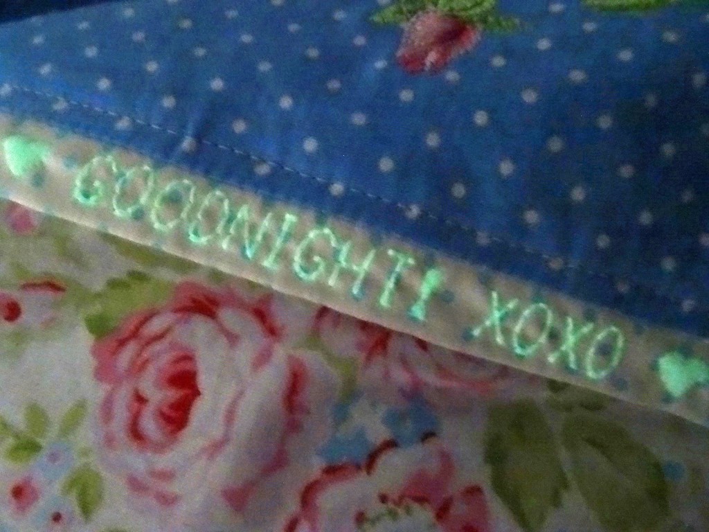 DIY Glow in the dark Secret Message pillowcase diy pillowcase, secret message, glow in the dark, glow-in-the-dark, handmade, pillowcase