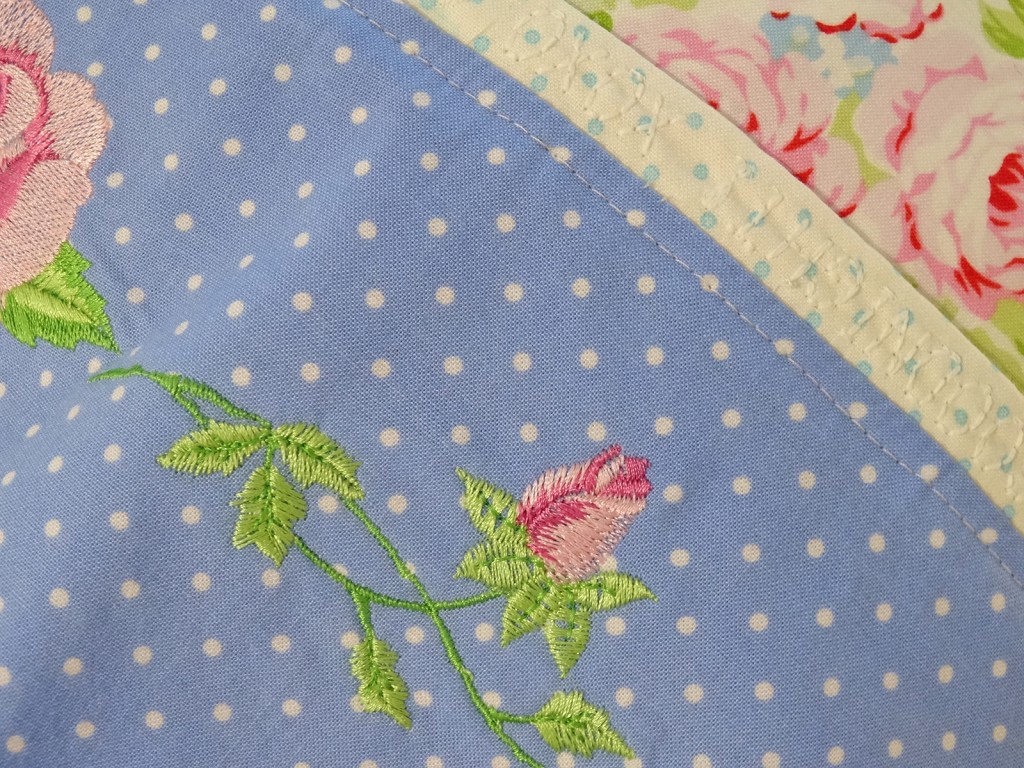 Embroidery on a pillowcase