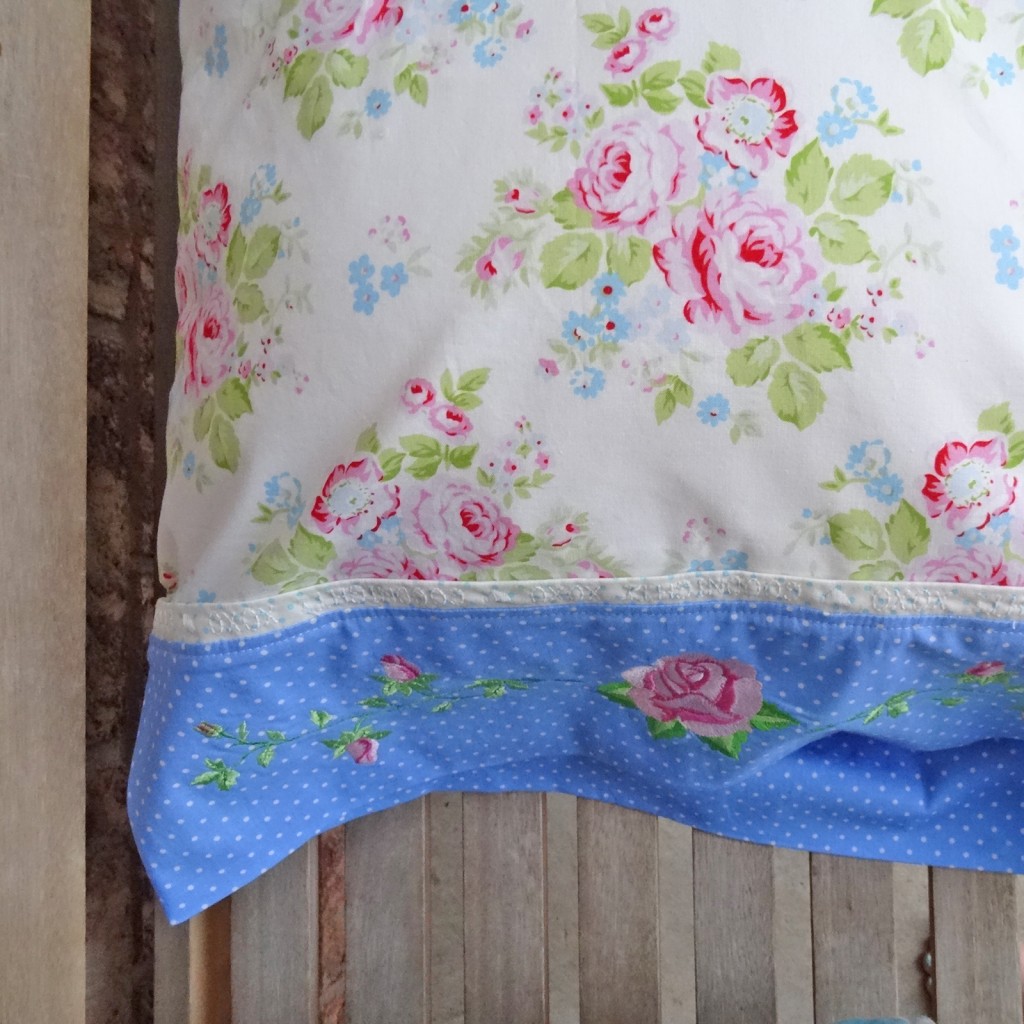 Handmade embroidered pillowcase with secret message diy pillowcase, secret message, glow in the dark, glow-in-the-dark, handmade, pillowcase